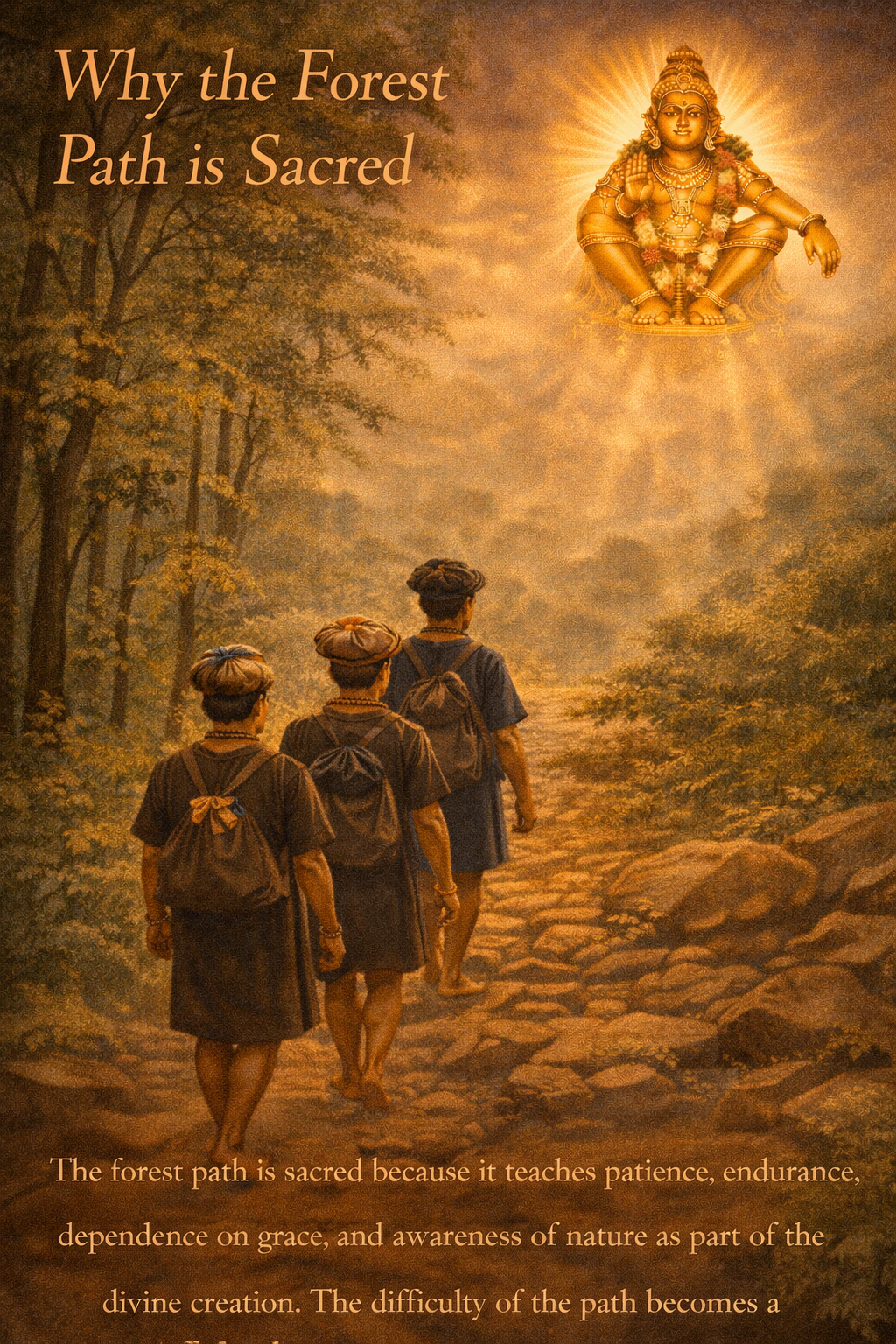 Traditional forest path visual